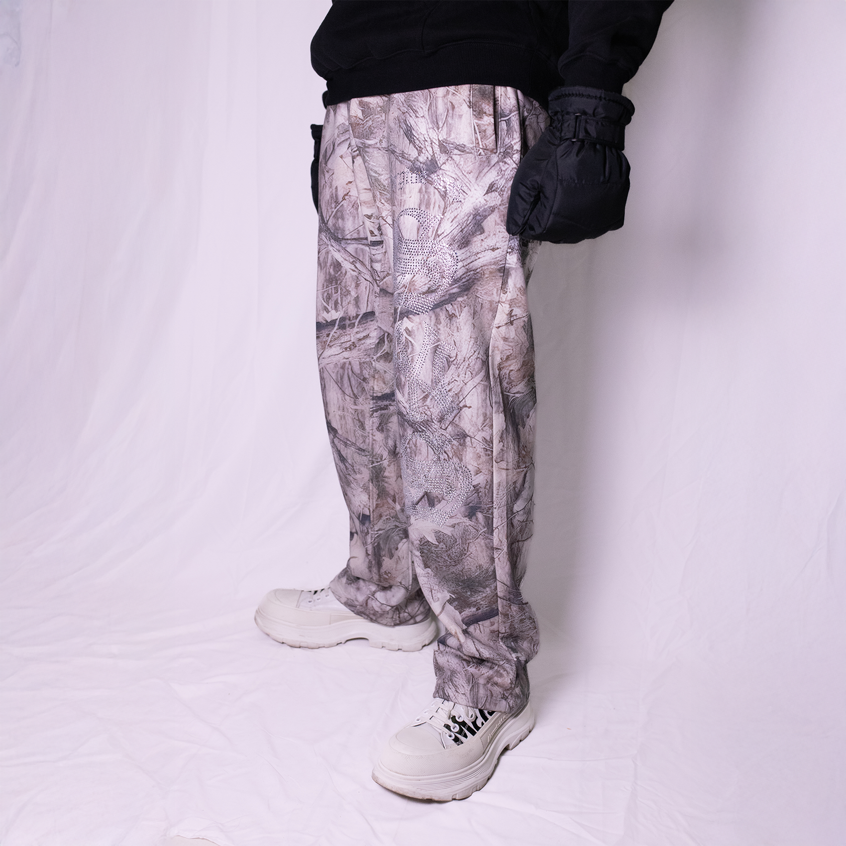 SYNS RHINESTONE SWEATPANTS CAMO