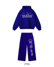 Load image into Gallery viewer, JESUS WALKS RHINESTONE SWEATPANTS ROYAL
