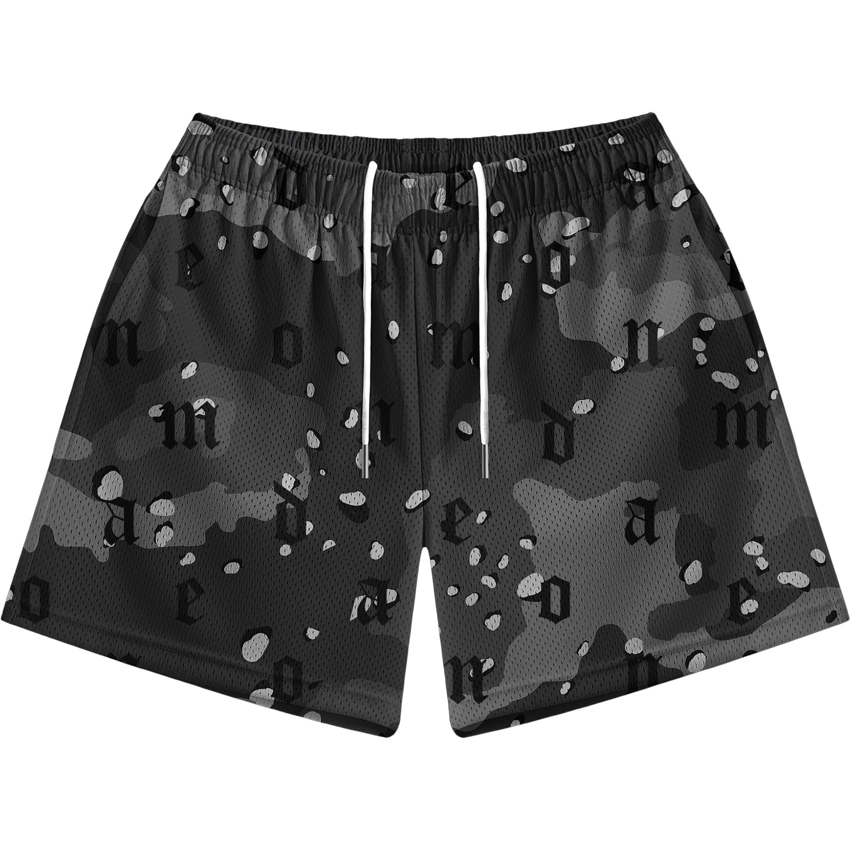 MONOGRAM ONYX CAMO MESH SHORTS