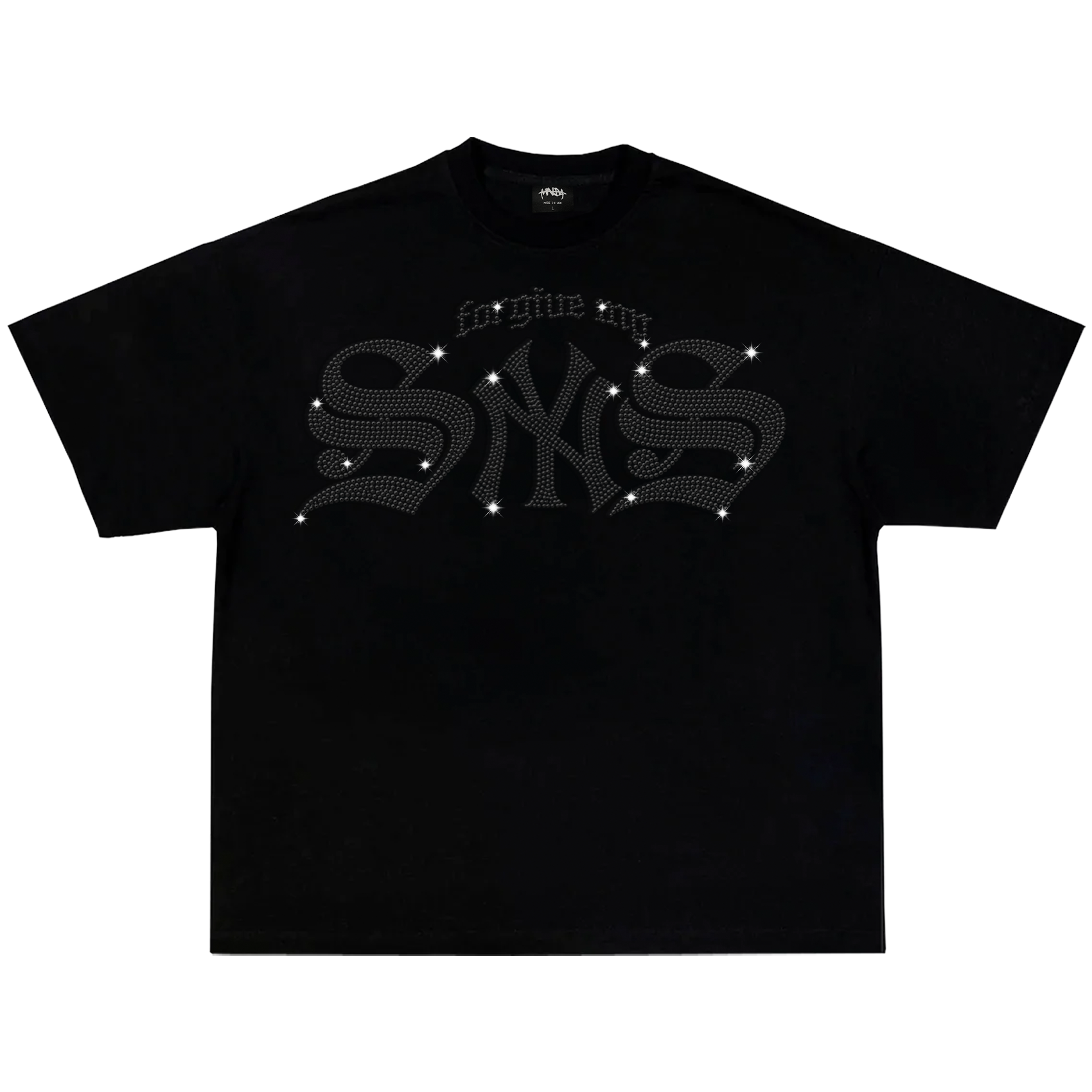 SYNS RHINESTONE OG TEE ONYX