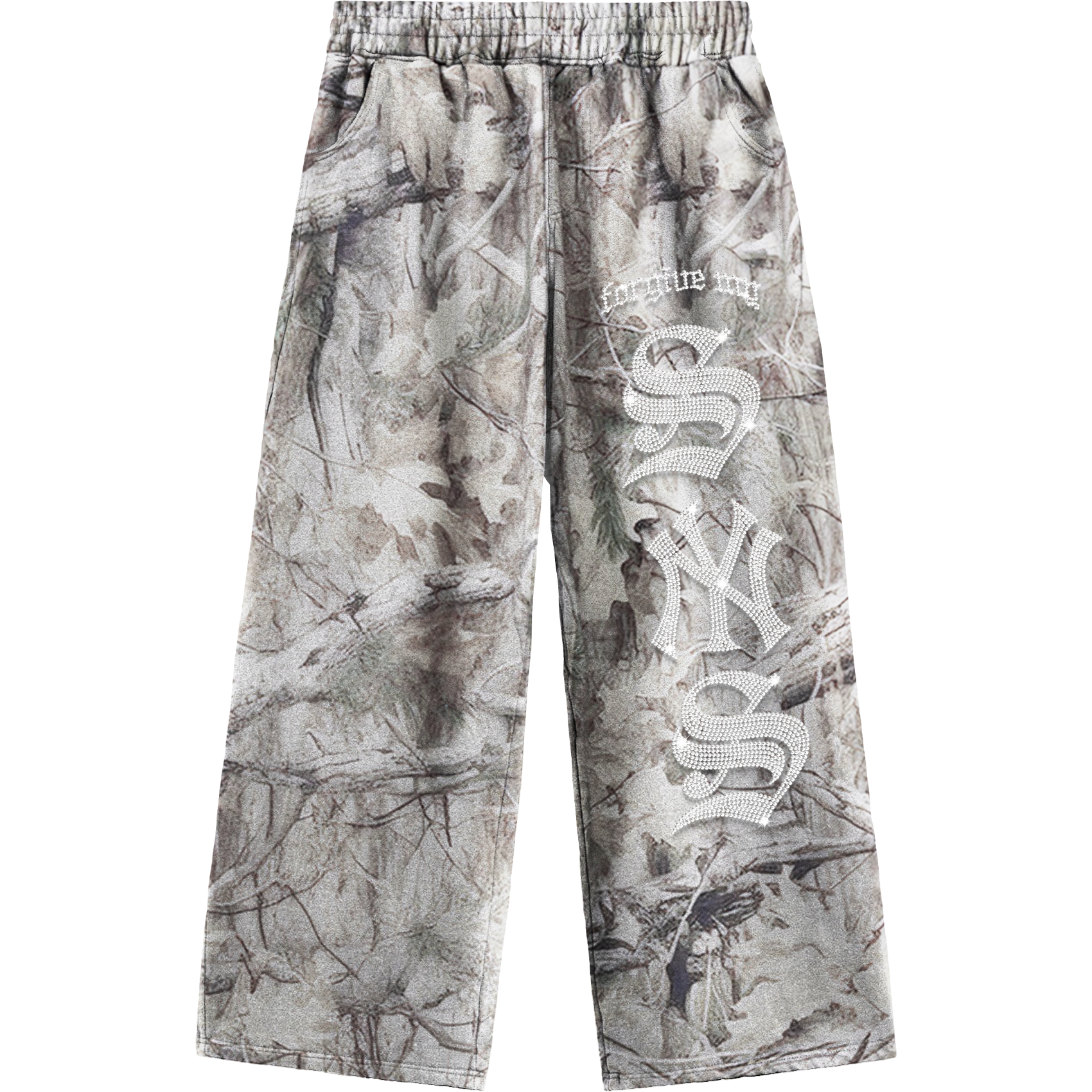 SYNS RHINESTONE SWEATPANTS CAMO