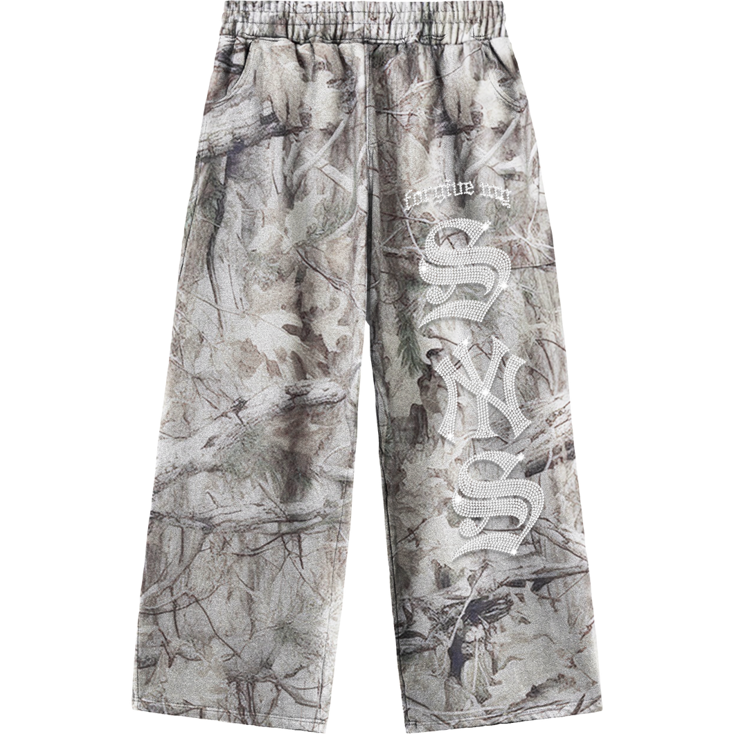 SYNS RHINESTONE SWEATPANTS CAMO