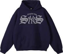 Load image into Gallery viewer, SYNS RHINESTONE HOODIE NAVY
