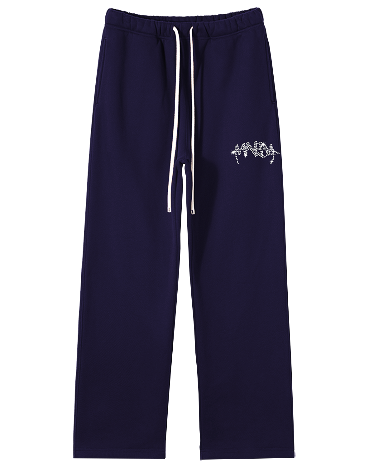 MNDA RHINESTONE SWEATPANTS “MIDNIGHT BLUE”