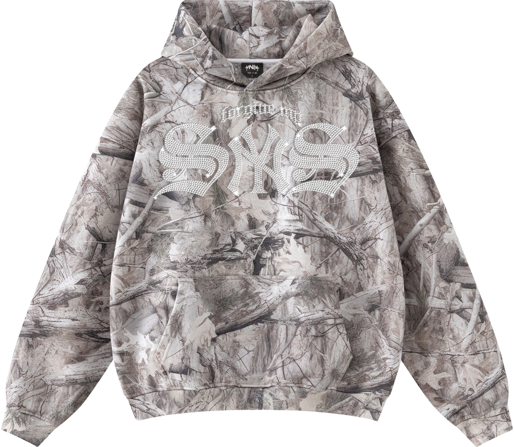 SYNS RHINESTONE HOODIE CAMO