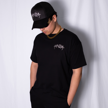 Load image into Gallery viewer, MNDA RHINESTONE TEE BLACK
