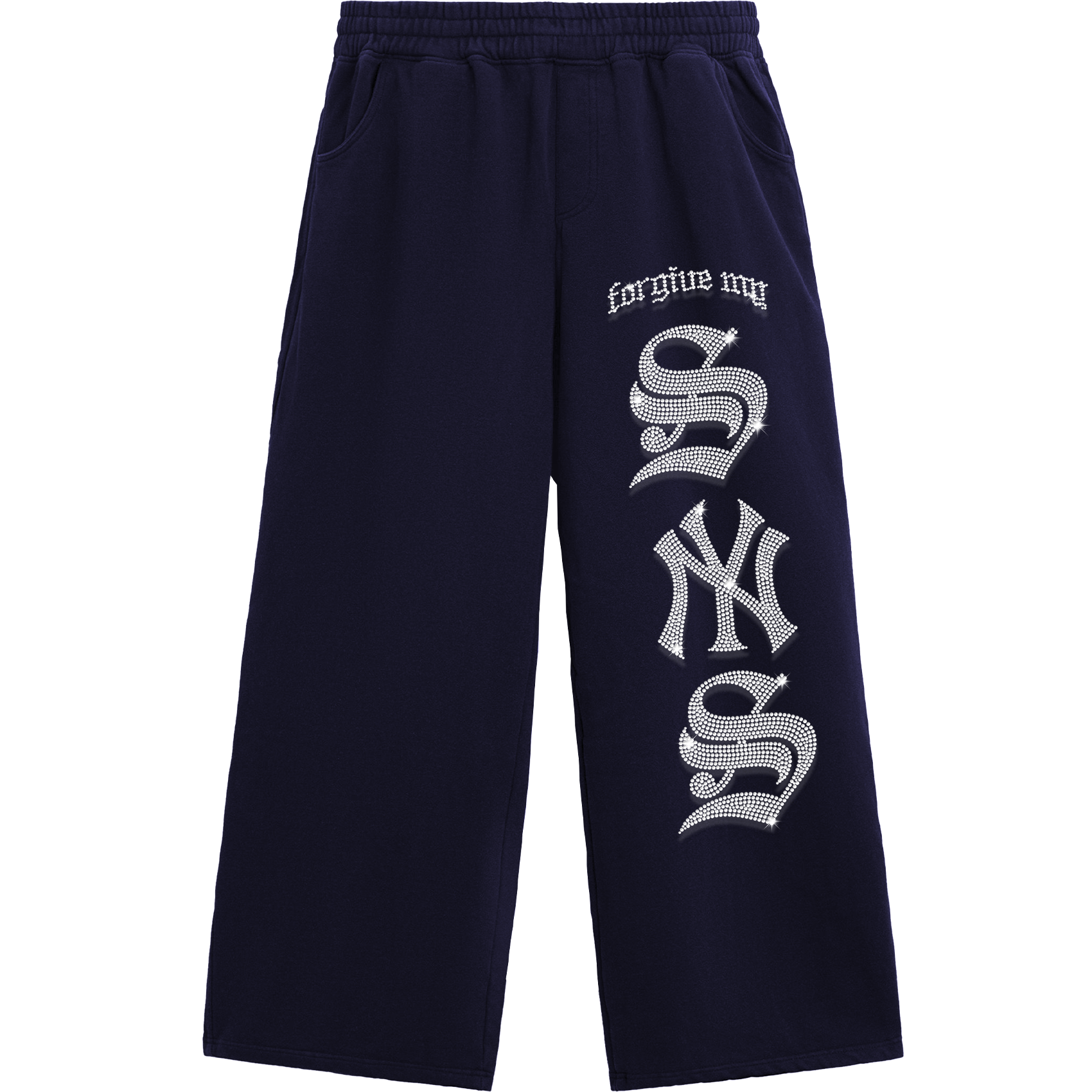 SYNS RHINESTONE SWEATPANTS NAVY