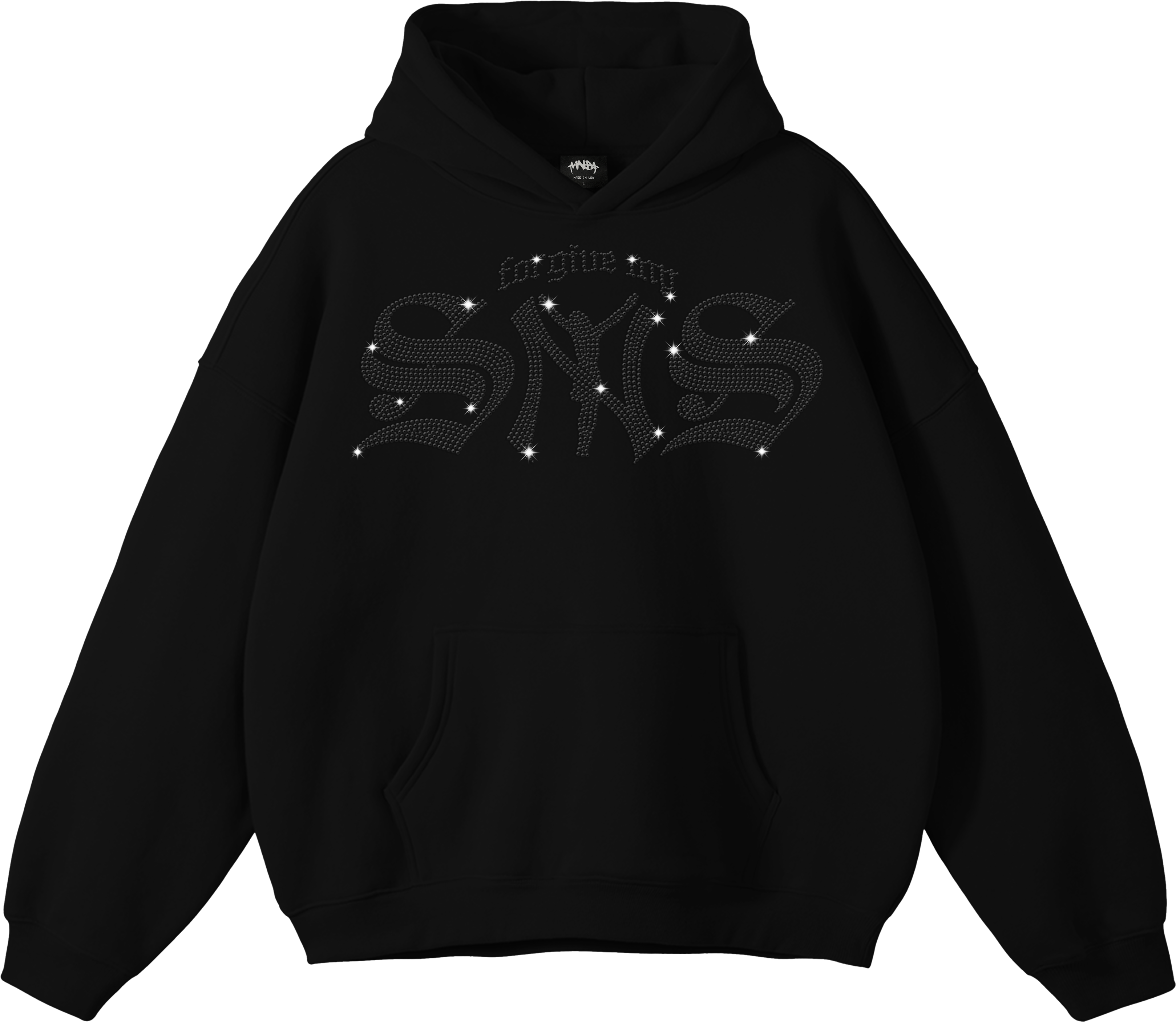 FORGIVE MY SYNS RHINESTONE HOODIE 