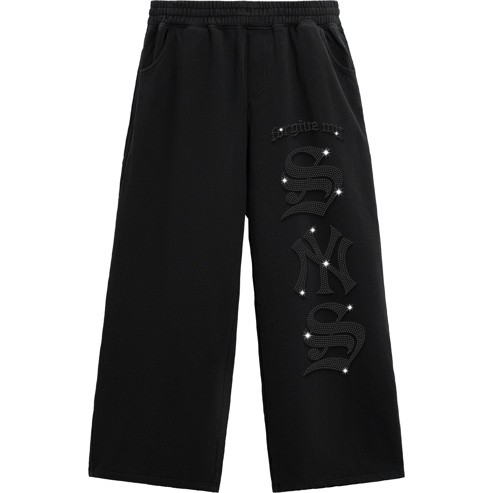 SYNS RHINESTONE SWEATPANTS ONYX V2