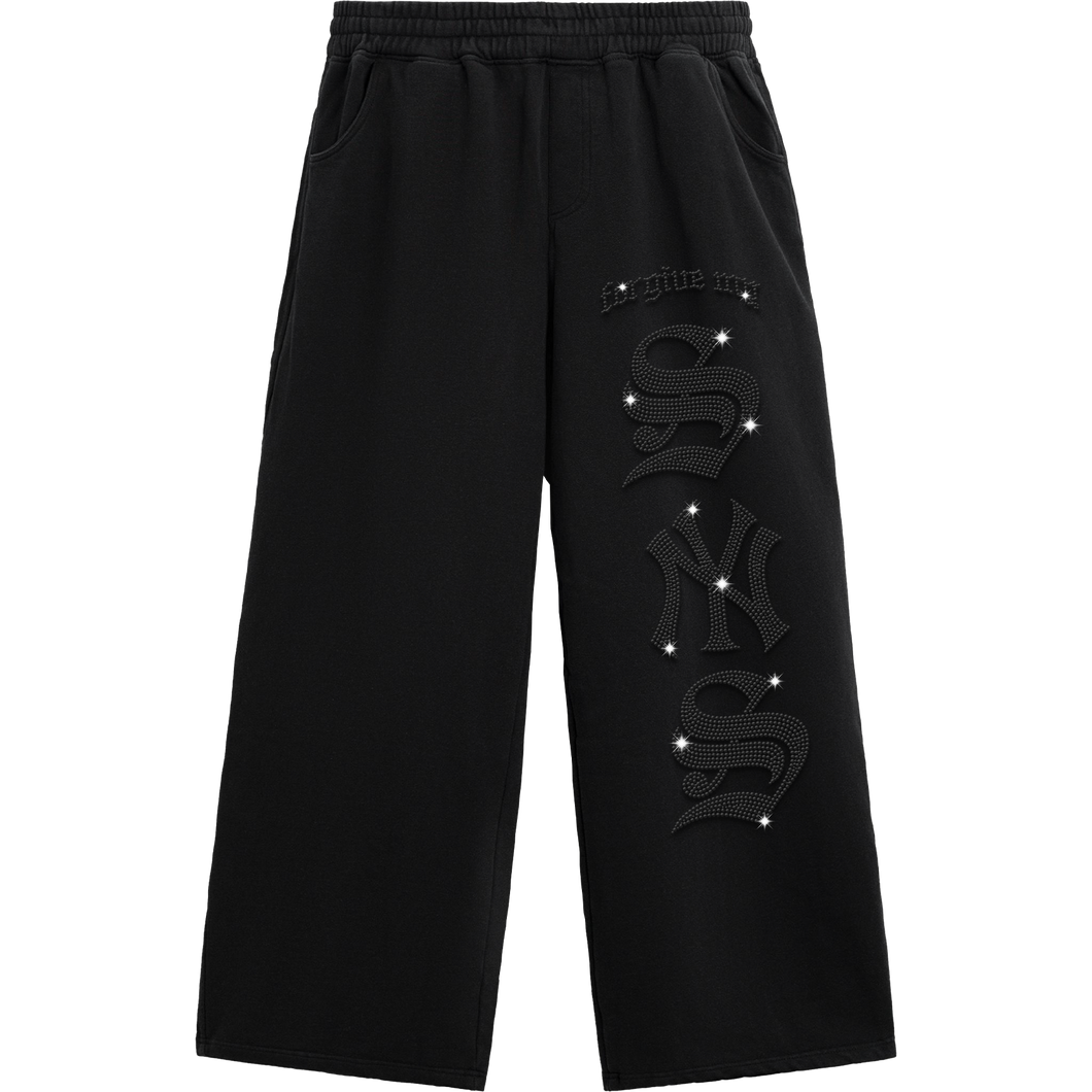 SYNS RHINESTONE SWEATPANTS ONYX V2