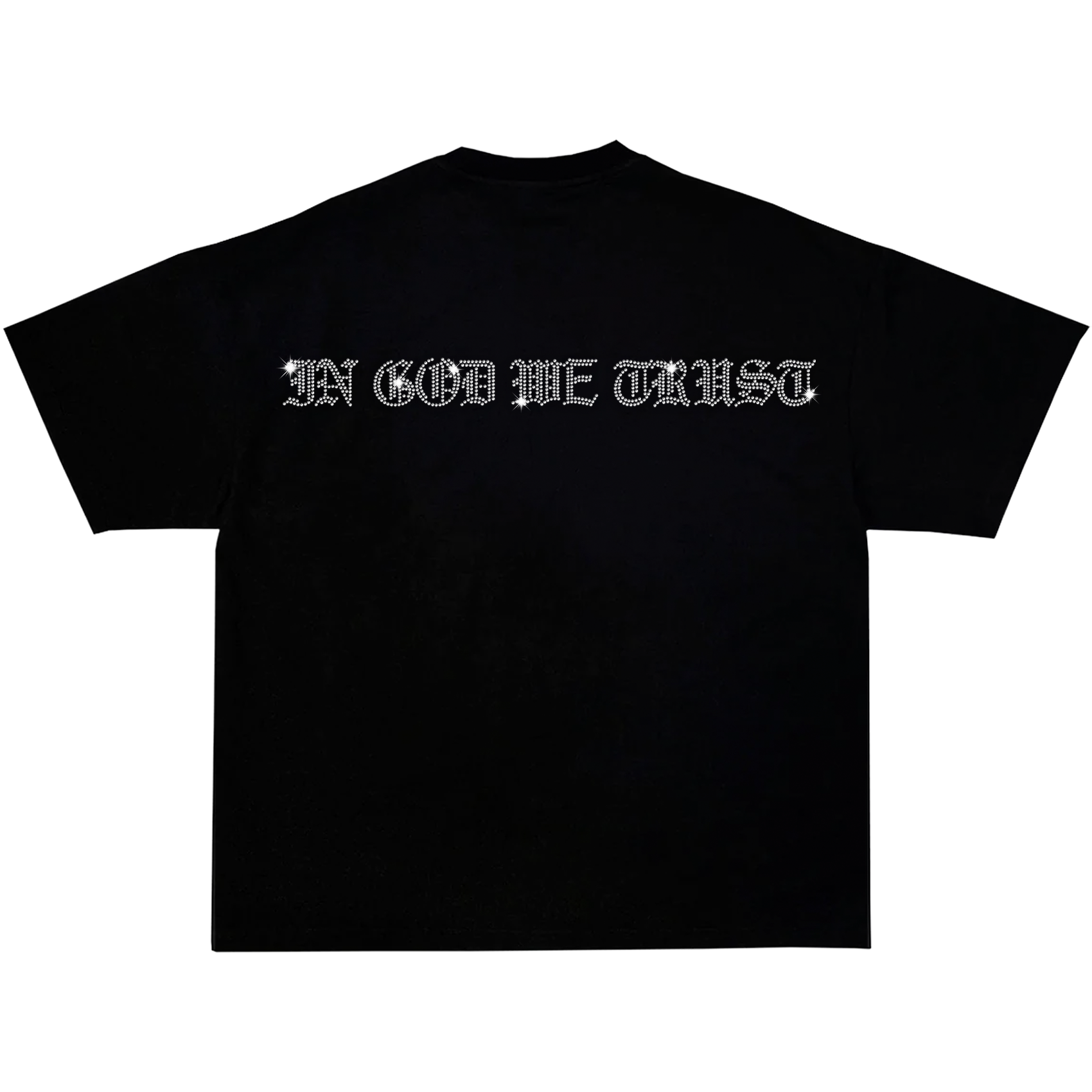 ROSARY RHINESTONE TEE BLACK