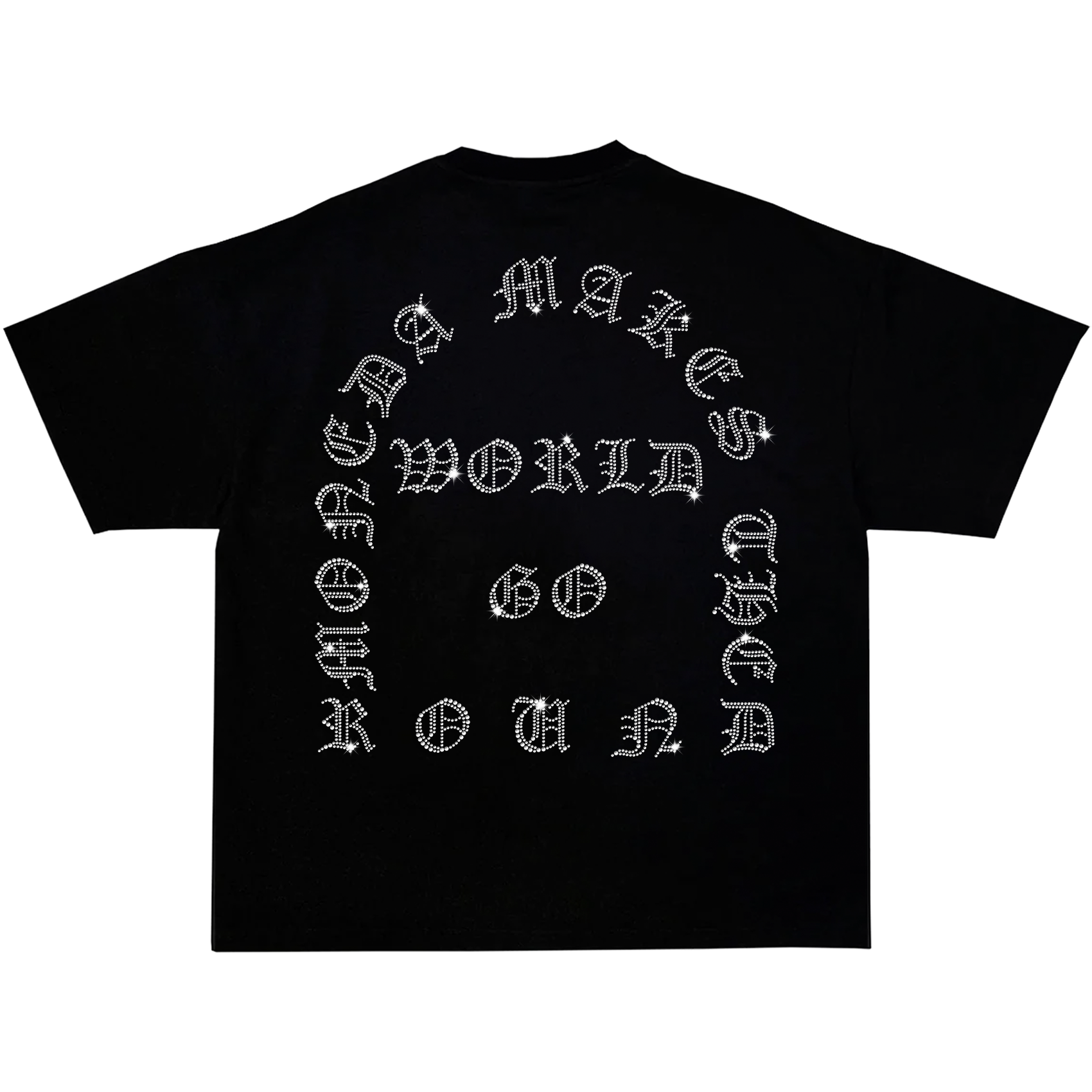 WORLD GOES ROUND TEE BLACK