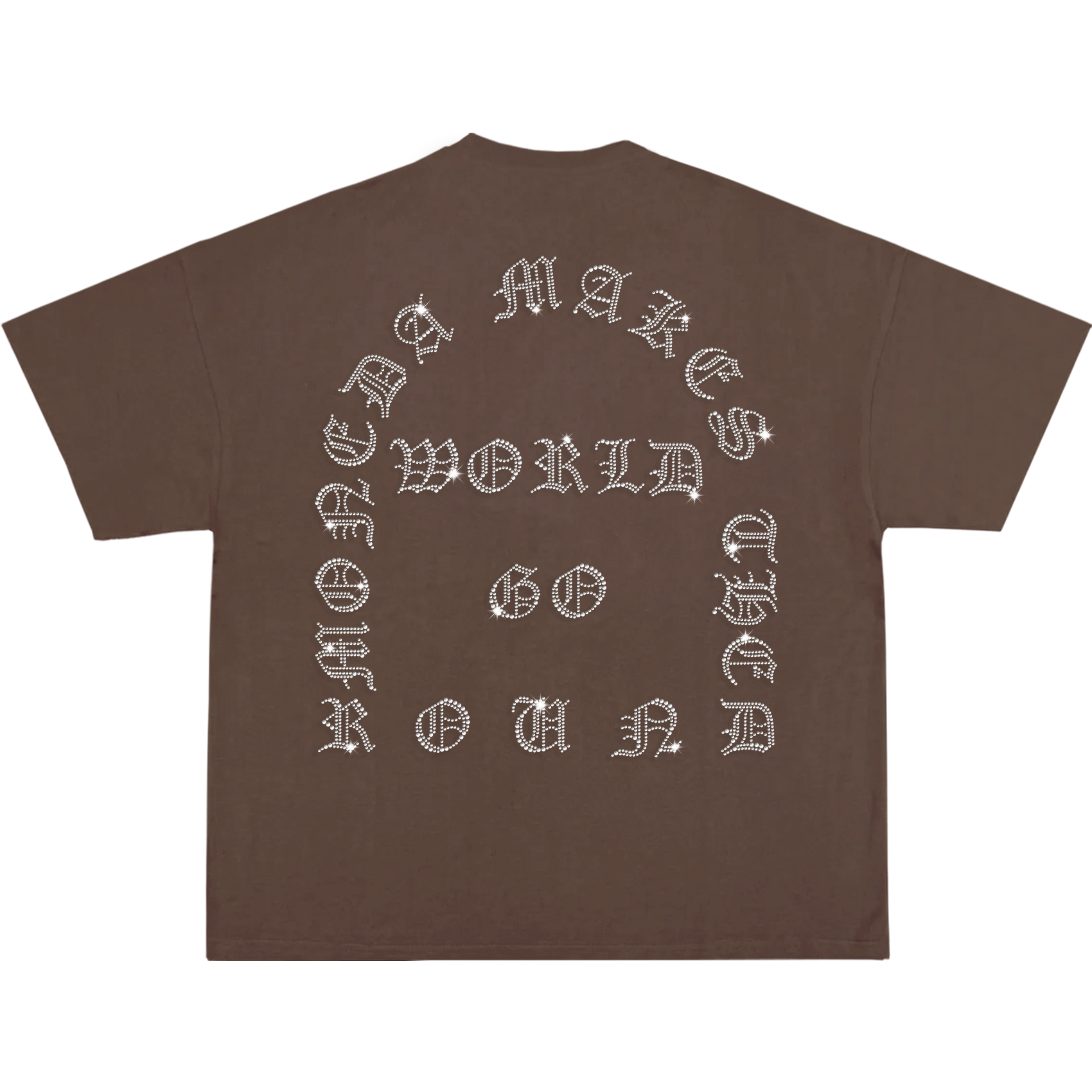 WORLD GOES ROUND TEE MOCHA
