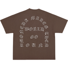 Load image into Gallery viewer, WORLD GOES ROUND TEE MOCHA
